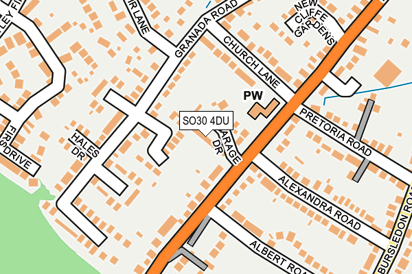 SO30 4DU map - OS OpenMap – Local (Ordnance Survey)