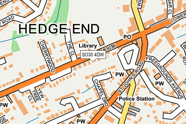 SO30 4DW map - OS OpenMap – Local (Ordnance Survey)