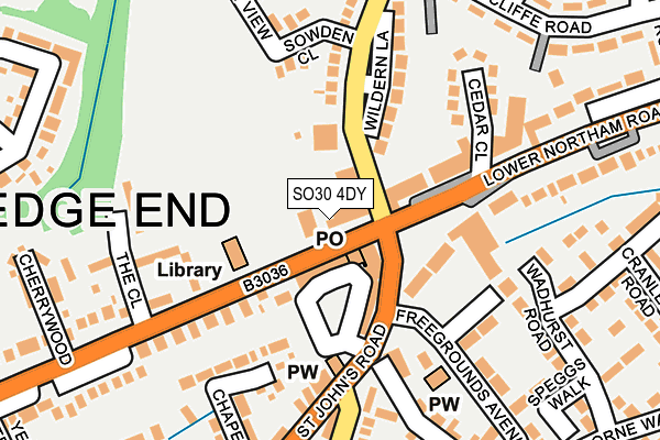 SO30 4DY map - OS OpenMap – Local (Ordnance Survey)
