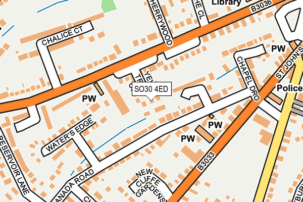 SO30 4ED map - OS OpenMap – Local (Ordnance Survey)
