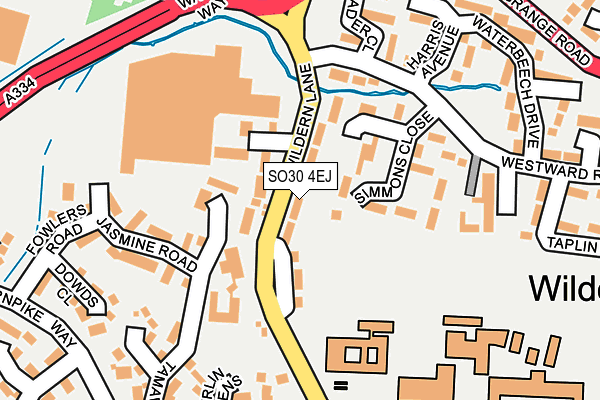 SO30 4EJ map - OS OpenMap – Local (Ordnance Survey)