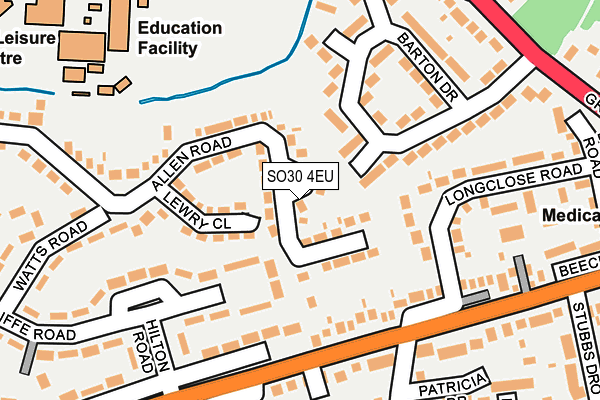 SO30 4EU map - OS OpenMap – Local (Ordnance Survey)
