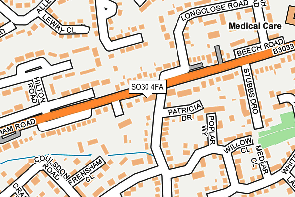 SO30 4FA map - OS OpenMap – Local (Ordnance Survey)