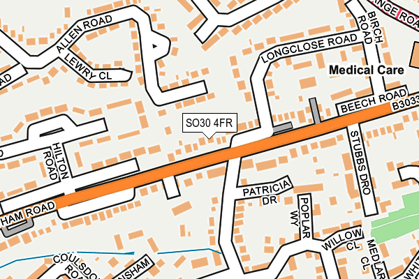 SO30 4FR map - OS OpenMap – Local (Ordnance Survey)