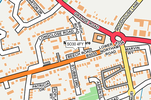 SO30 4FY map - OS OpenMap – Local (Ordnance Survey)