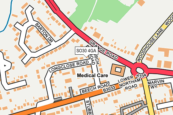 SO30 4GA map - OS OpenMap – Local (Ordnance Survey)