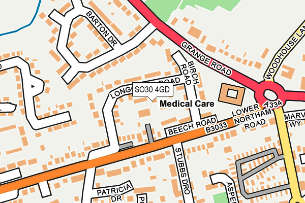 SO30 4GD map - OS OpenMap – Local (Ordnance Survey)