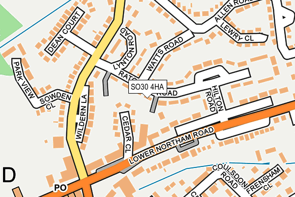 SO30 4HA map - OS OpenMap – Local (Ordnance Survey)