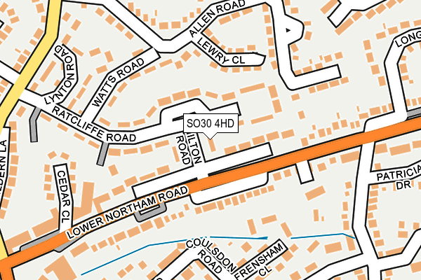 SO30 4HD map - OS OpenMap – Local (Ordnance Survey)