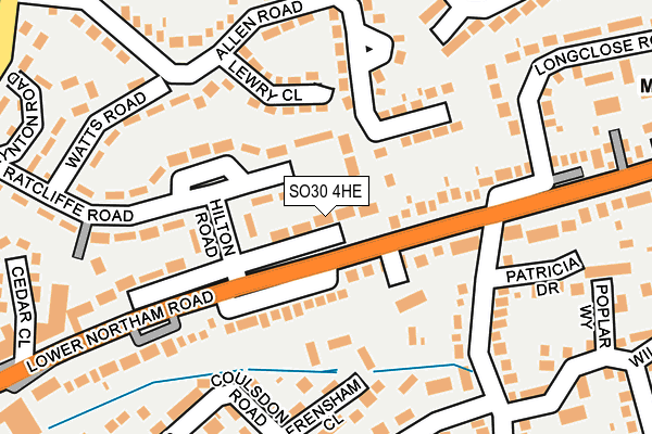 SO30 4HE map - OS OpenMap – Local (Ordnance Survey)