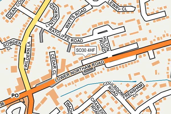 SO30 4HF map - OS OpenMap – Local (Ordnance Survey)