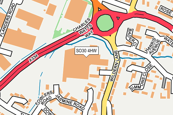 SO30 4HW map - OS OpenMap – Local (Ordnance Survey)