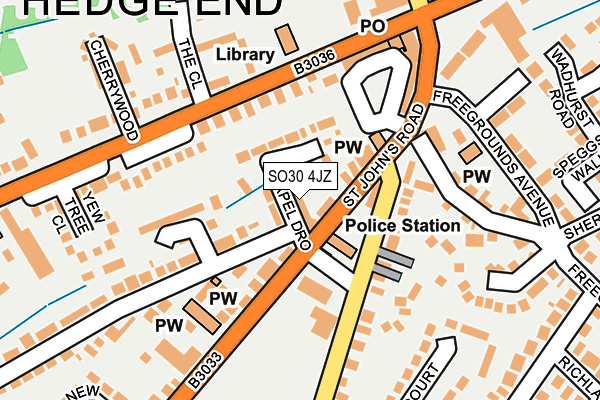 SO30 4JZ map - OS OpenMap – Local (Ordnance Survey)