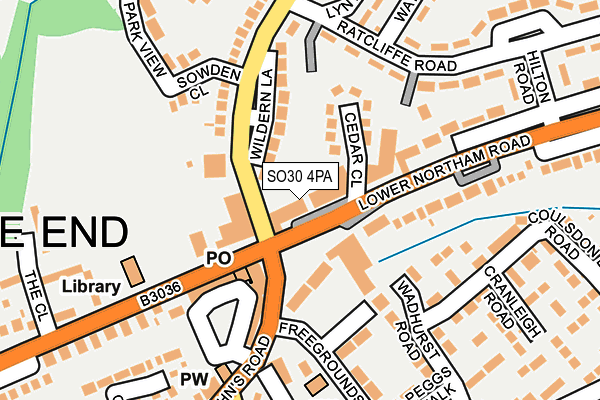 SO30 4PA map - OS OpenMap – Local (Ordnance Survey)