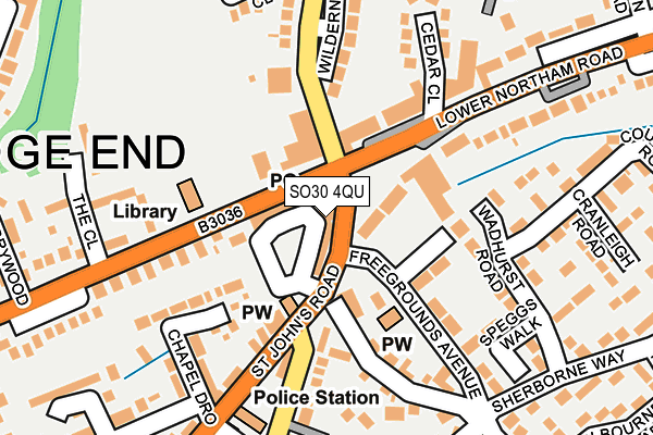 SO30 4QU map - OS OpenMap – Local (Ordnance Survey)