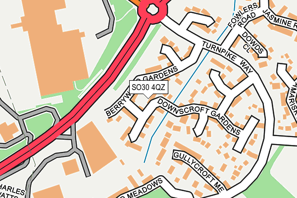 SO30 4QZ map - OS OpenMap – Local (Ordnance Survey)