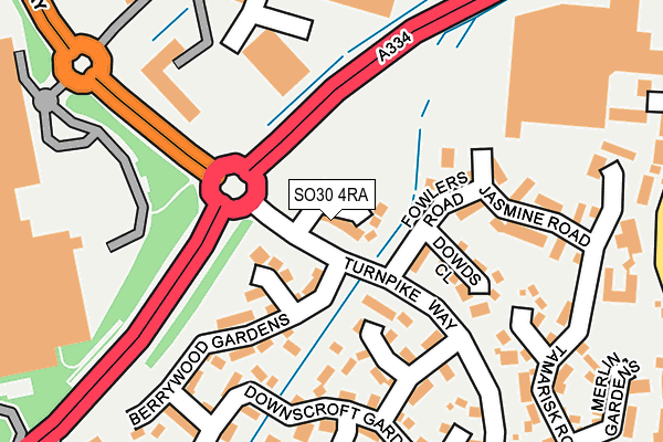 SO30 4RA map - OS OpenMap – Local (Ordnance Survey)