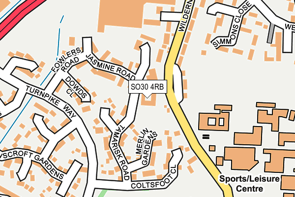SO30 4RB map - OS OpenMap – Local (Ordnance Survey)