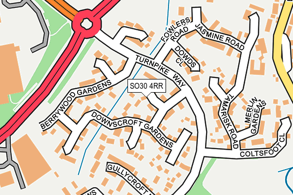 SO30 4RR map - OS OpenMap – Local (Ordnance Survey)