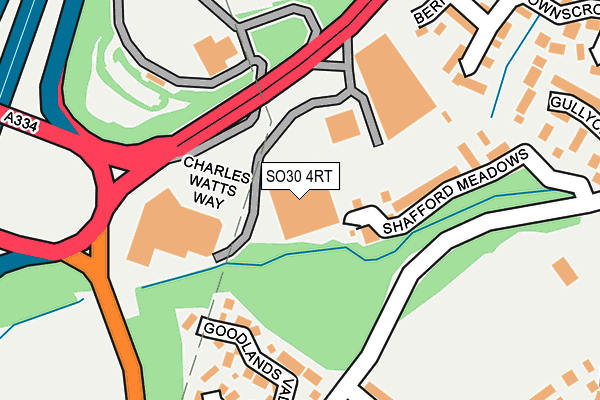 SO30 4RT map - OS OpenMap – Local (Ordnance Survey)