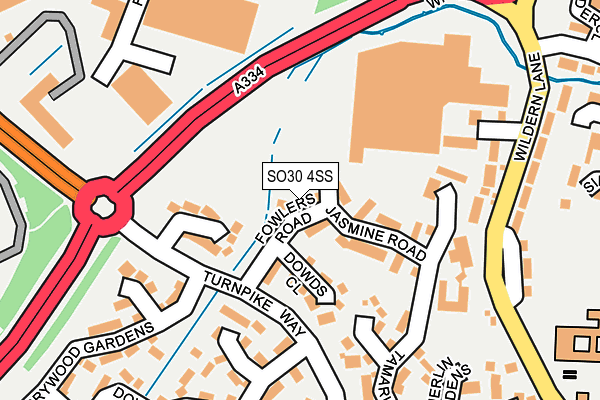 SO30 4SS map - OS OpenMap – Local (Ordnance Survey)