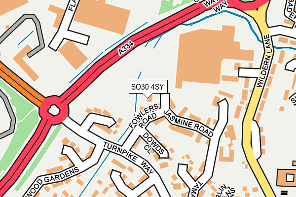 SO30 4SY map - OS OpenMap – Local (Ordnance Survey)
