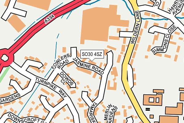 SO30 4SZ map - OS OpenMap – Local (Ordnance Survey)