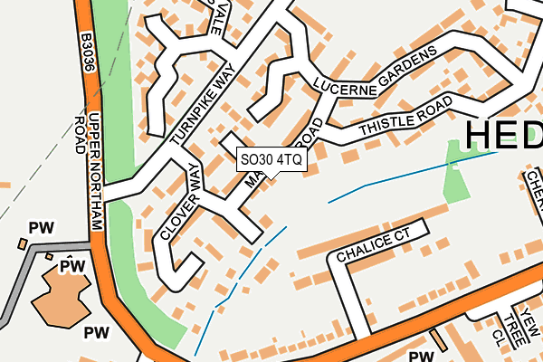 SO30 4TQ map - OS OpenMap – Local (Ordnance Survey)