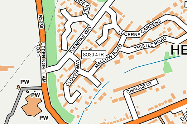 SO30 4TR map - OS OpenMap – Local (Ordnance Survey)