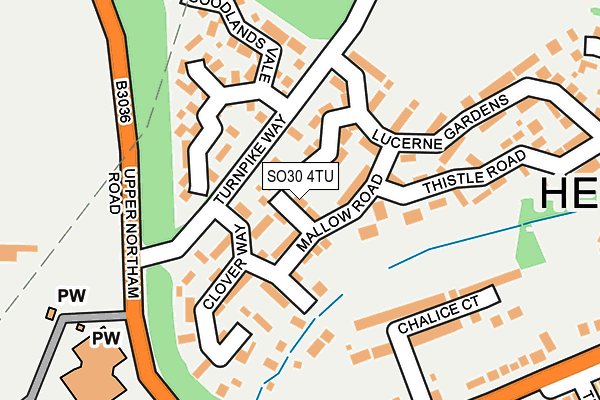 SO30 4TU map - OS OpenMap – Local (Ordnance Survey)