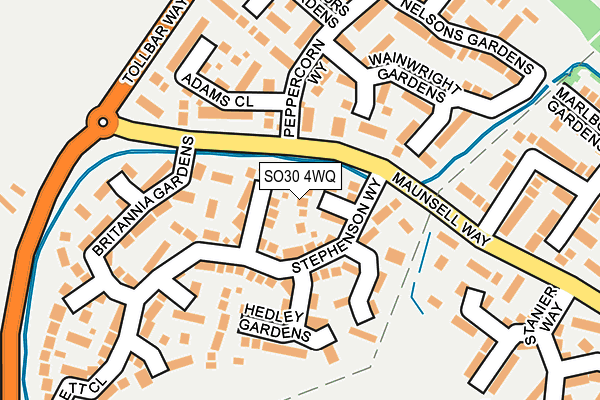 SO30 4WQ map - OS OpenMap – Local (Ordnance Survey)