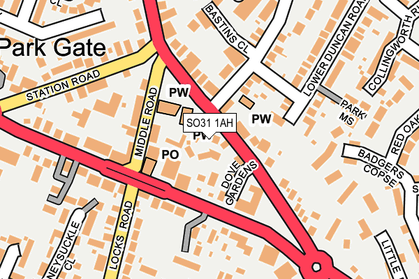 SO31 1AH map - OS OpenMap – Local (Ordnance Survey)