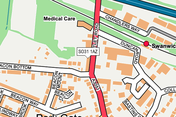 SO31 1AZ map - OS OpenMap – Local (Ordnance Survey)