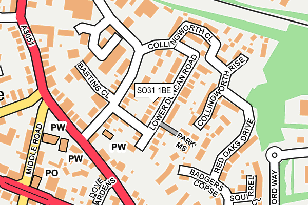 SO31 1BE map - OS OpenMap – Local (Ordnance Survey)
