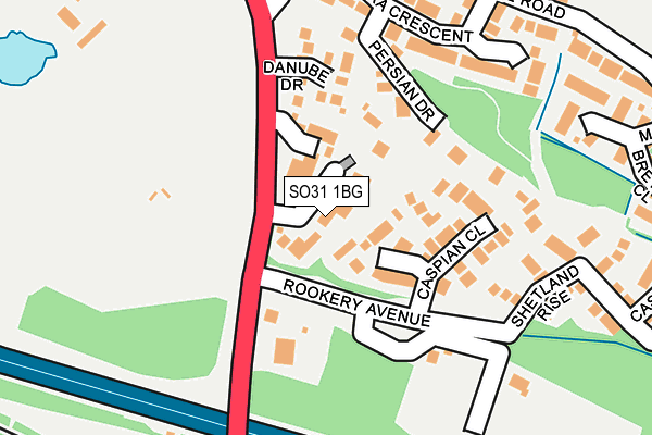 SO31 1BG map - OS OpenMap – Local (Ordnance Survey)