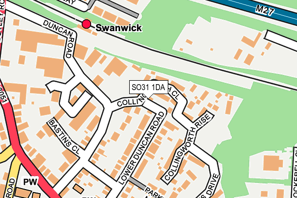 SO31 1DA map - OS OpenMap – Local (Ordnance Survey)