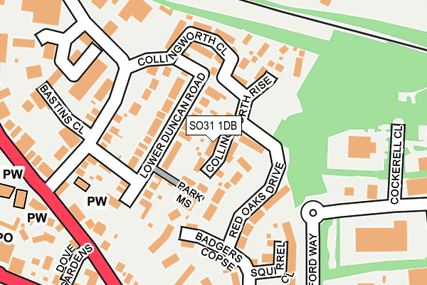 SO31 1DB map - OS OpenMap – Local (Ordnance Survey)