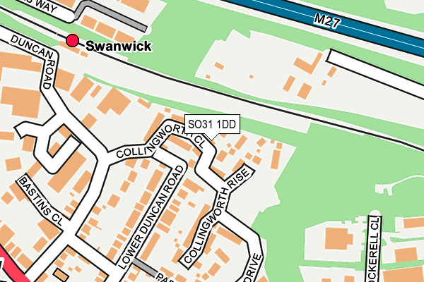 SO31 1DD map - OS OpenMap – Local (Ordnance Survey)