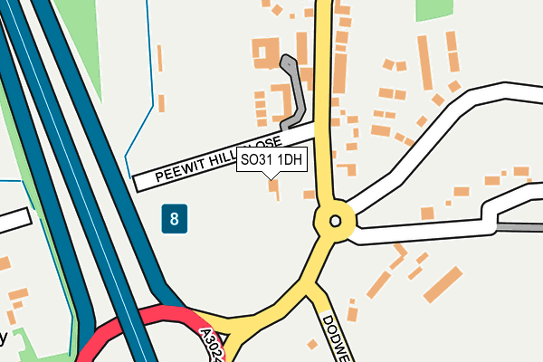 SO31 1DH map - OS OpenMap – Local (Ordnance Survey)