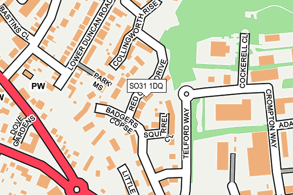 SO31 1DQ map - OS OpenMap – Local (Ordnance Survey)
