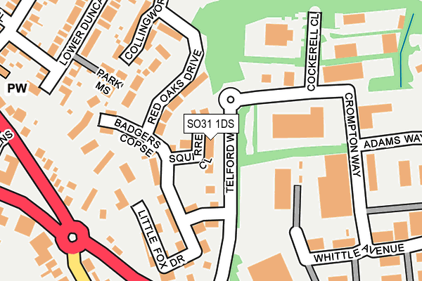 SO31 1DS map - OS OpenMap – Local (Ordnance Survey)