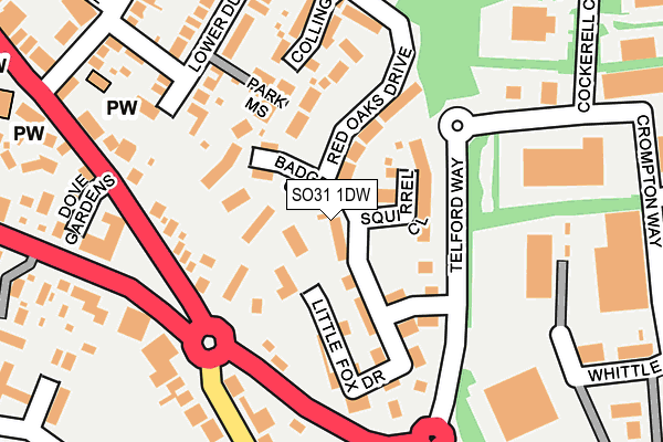 SO31 1DW map - OS OpenMap – Local (Ordnance Survey)