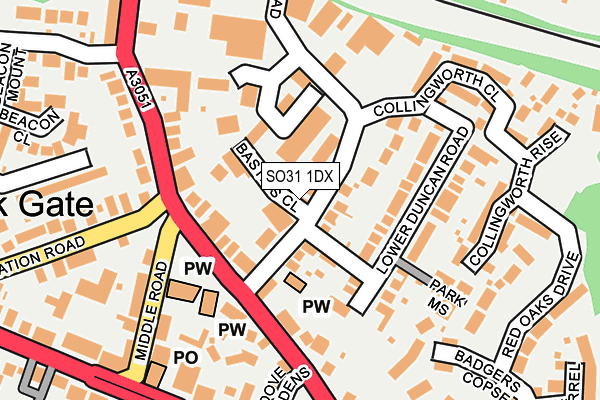 SO31 1DX map - OS OpenMap – Local (Ordnance Survey)