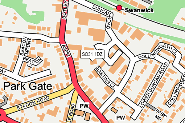 SO31 1DZ map - OS OpenMap – Local (Ordnance Survey)