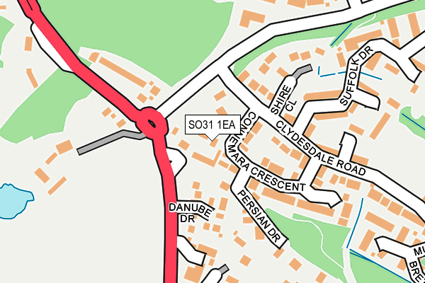 SO31 1EA map - OS OpenMap – Local (Ordnance Survey)