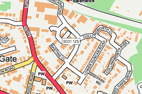 SO31 1ZS map - OS OpenMap – Local (Ordnance Survey)