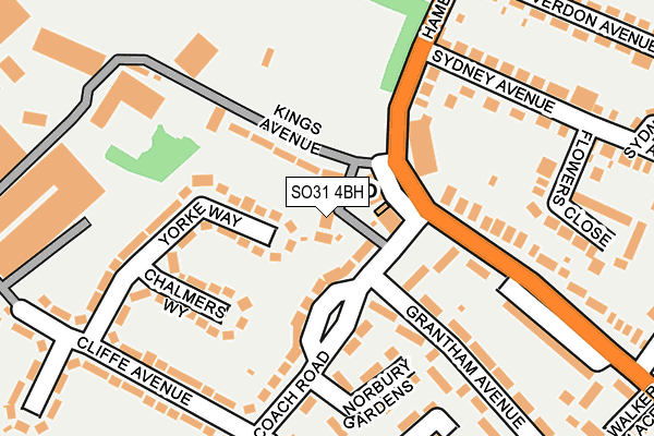 SO31 4BH map - OS OpenMap – Local (Ordnance Survey)