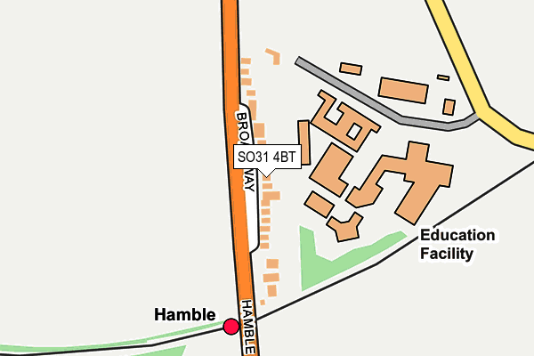 Map of HAMBLE HEATING SERVICES LIMITED at local scale