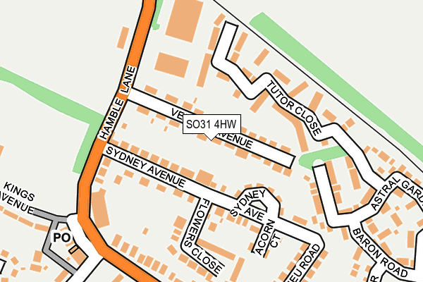 SO31 4HW map - OS OpenMap – Local (Ordnance Survey)