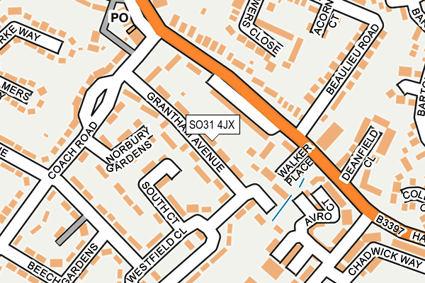 SO31 4JX map - OS OpenMap – Local (Ordnance Survey)